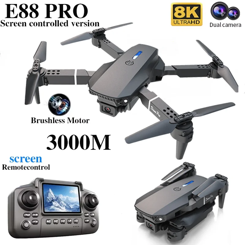 Drone Profissional E88 PRO com - Drone Camera 4K avaliação e preço