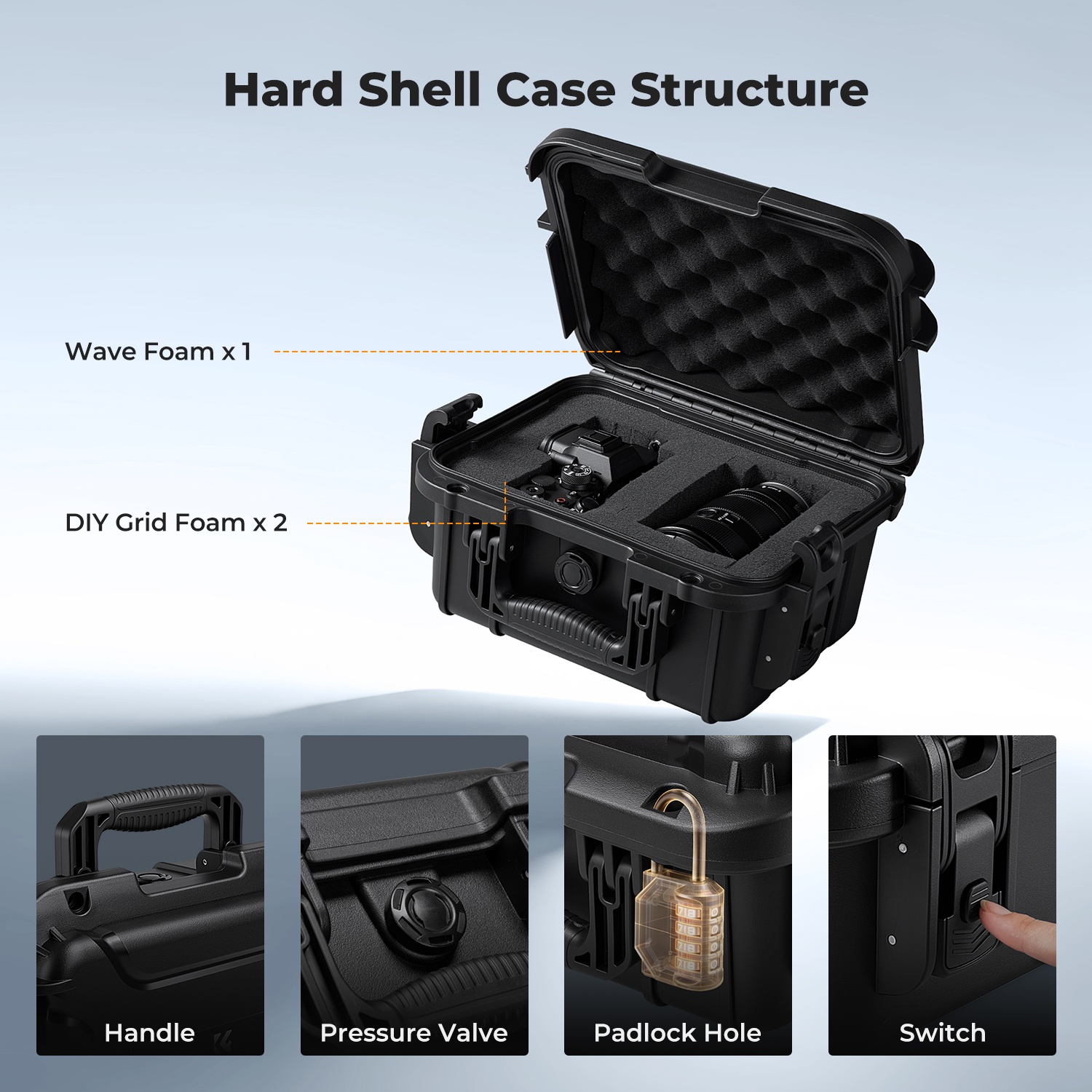 K&F CONCEPT: mala rígida à pro - Drone Camera Case avaliação e preço
