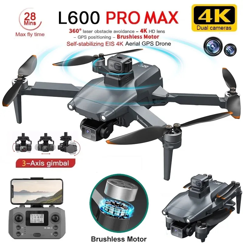 L600 pro max gps drone profiss - Drone Camera With Gimbal avaliação e preço