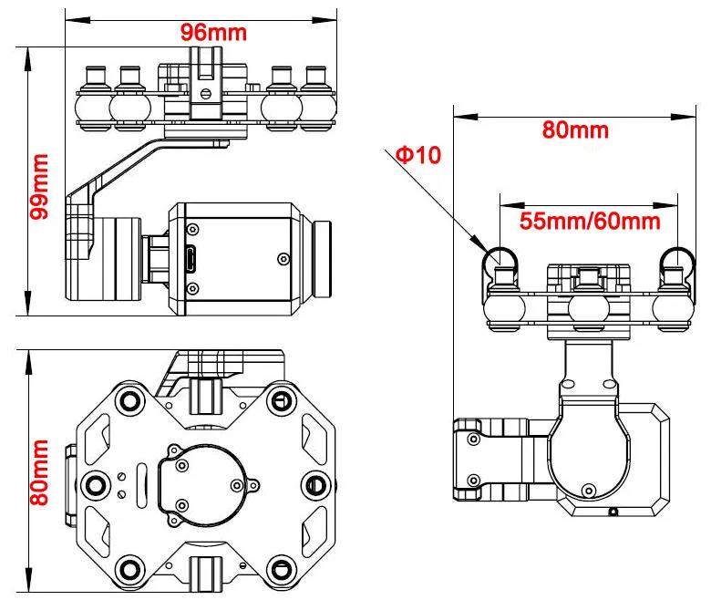 Gimbal Tarot TL3T20 de 3 Eixos - Drone Camera Stabilized avaliação e preço